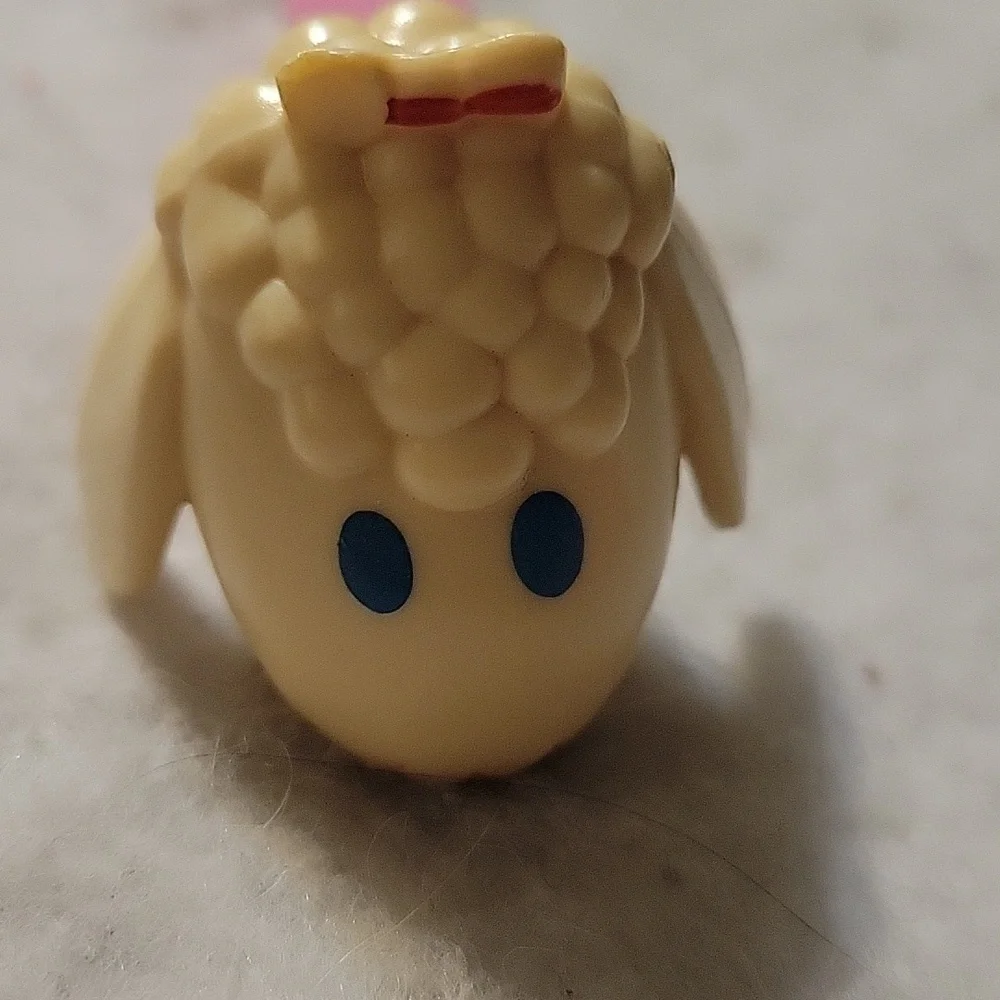 1 Vtg 1960's PEZ Easter White Lamb Chop Pink No Foot Candy Dispenser
